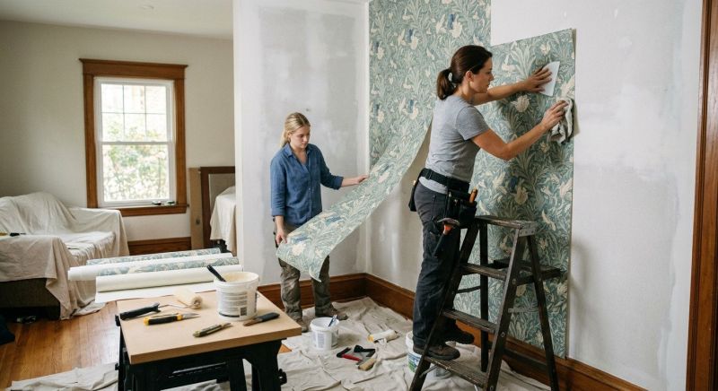Hallway Wallpaper Installation in Kansas City, KS